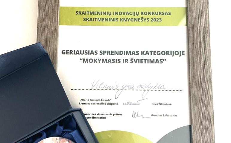 „Vilnius yra mokykla“ konkurse „Skaitmeninis knygnešys“ laimėjo nacionalinį atrankos etapą